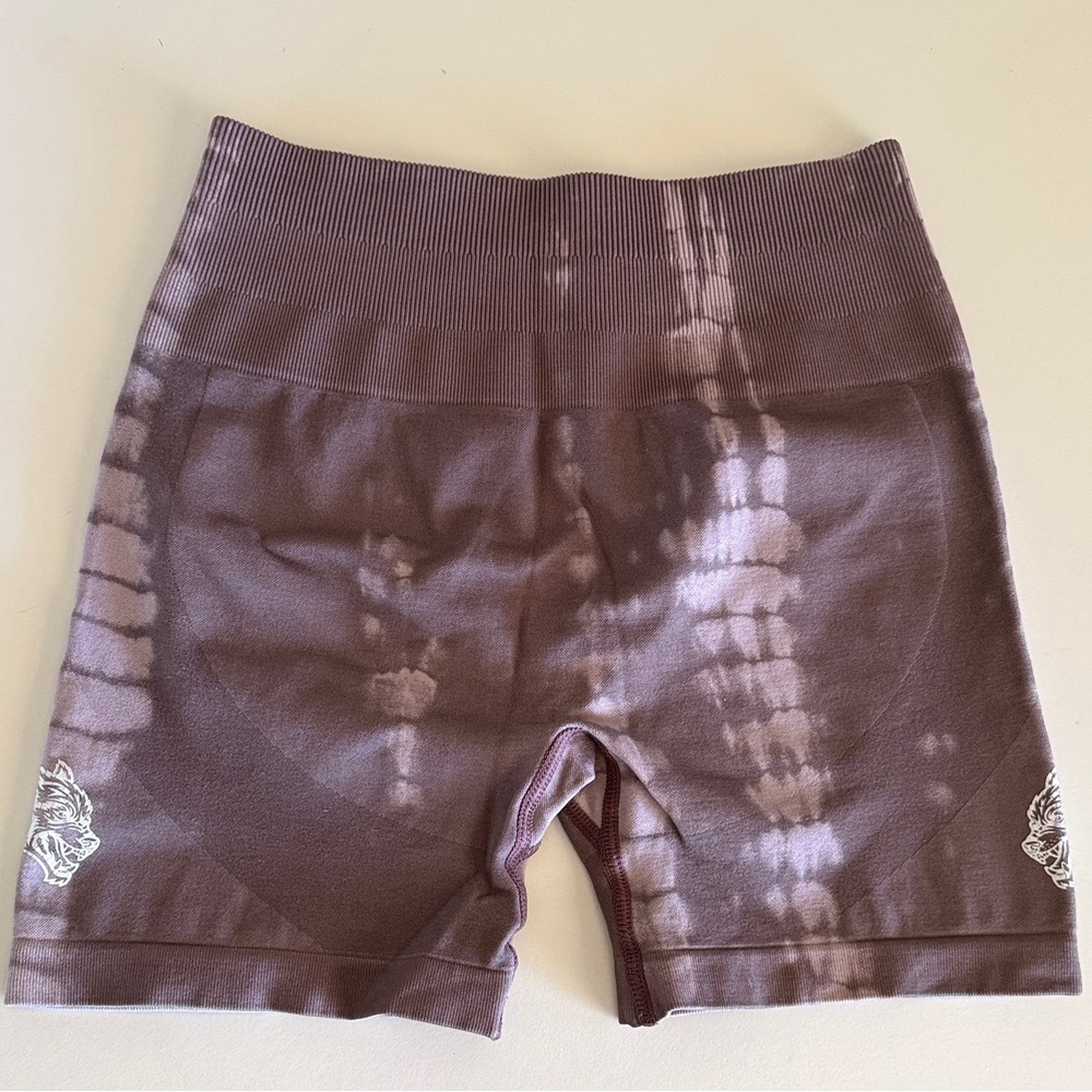 Darc Sport Women's Tie-Dye High-Waist Bike Shorts - Lavender